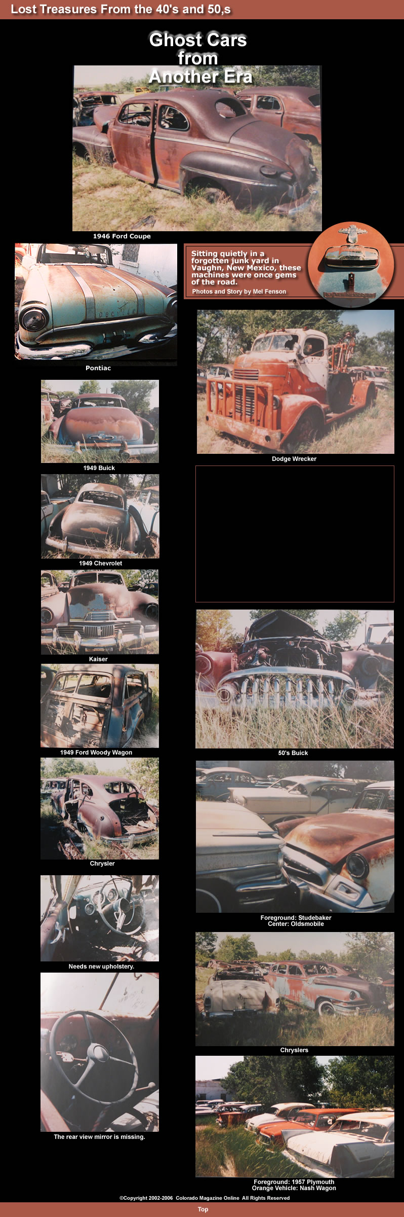 Junk Yard Cars in Vaughn, New Mexico Colorado Magazine Online